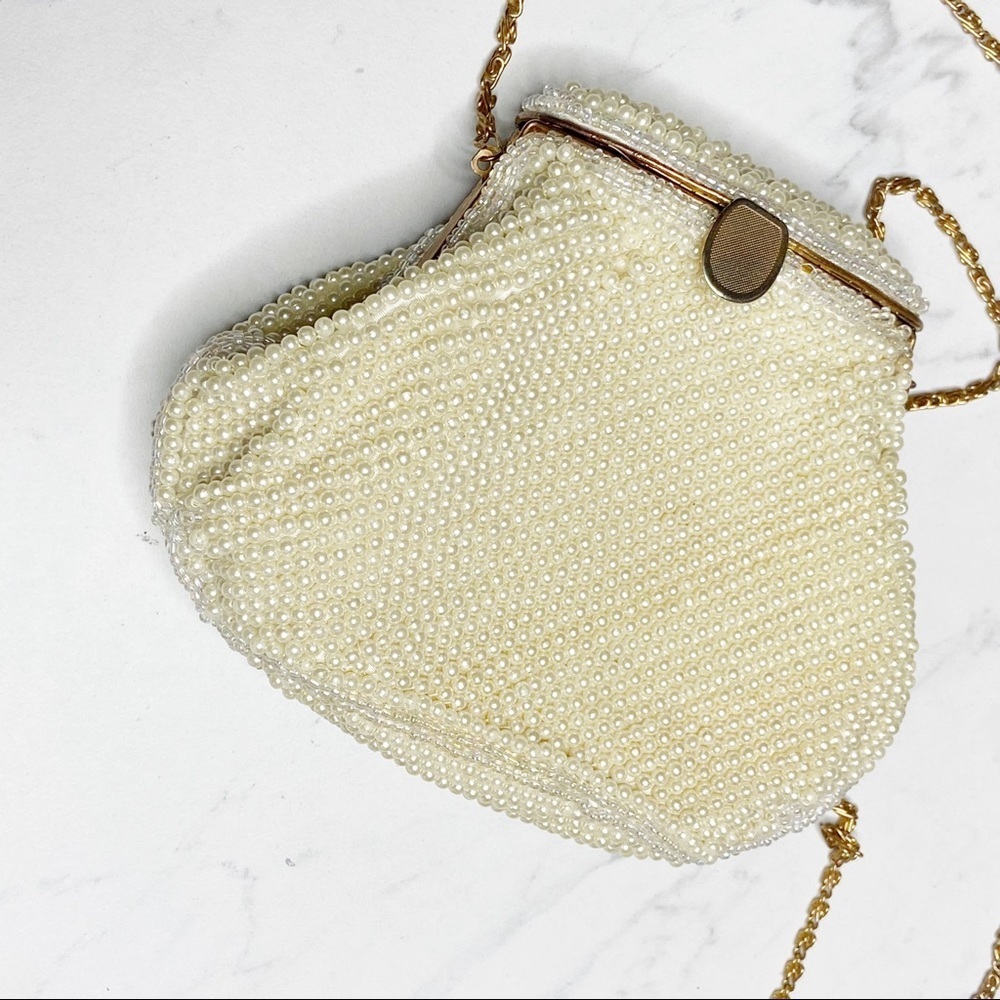 Vintage Carlo Fellini Pearl Evening Bag - Picture 2 of 8